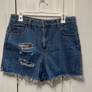BDG High Rise Distressed Jean Shorts size 32
